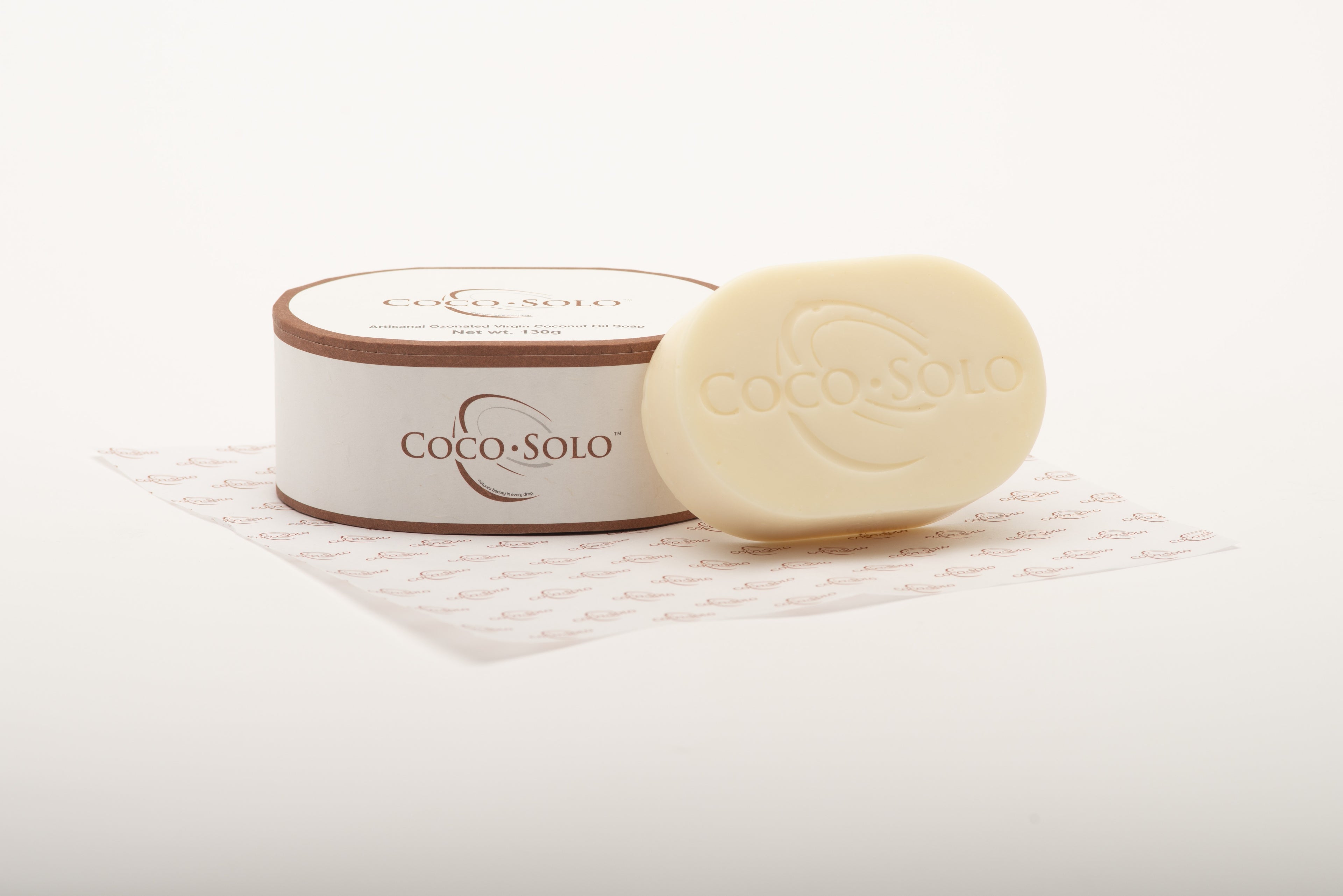 Coco Solo Artisanal Ozonated Coconut Oil Lemongrass Scented Soap Bar 130g