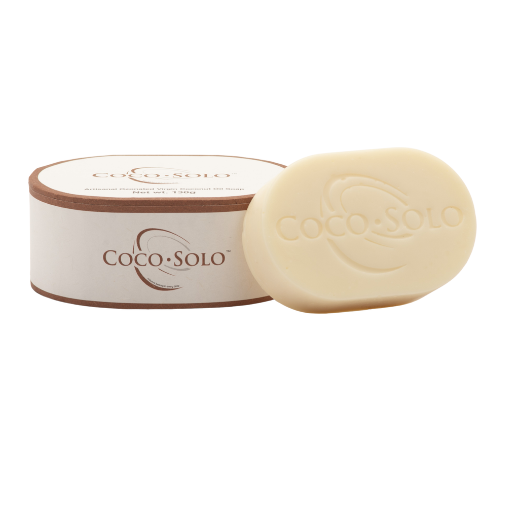 Coco Solo Artisanal Ozonated Coconut Oil Lemongrass Scented Soap Bar 130g